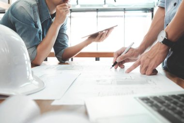 Mimari Proje ortak çalışma için Toplantı mühendisi.