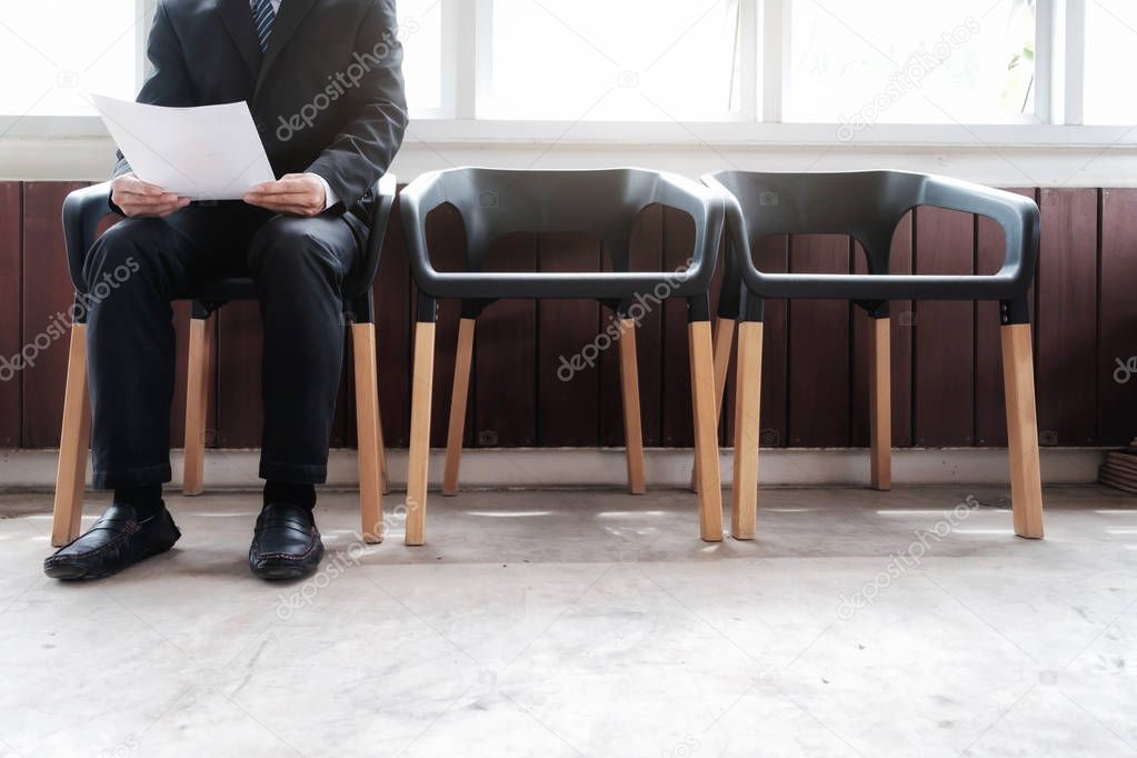 Business people waiting for job interview.