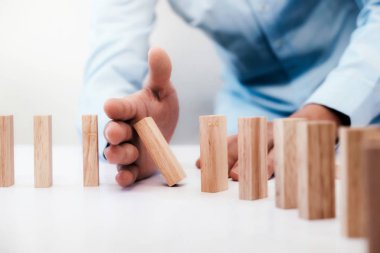 İş risk, strateji ve planlama kavramı fikir.