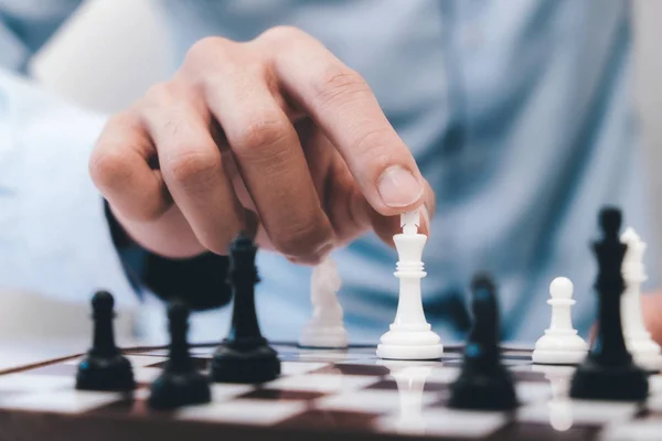 Chess affärsidé, ledare och framgång och strategi. — Stockfoto