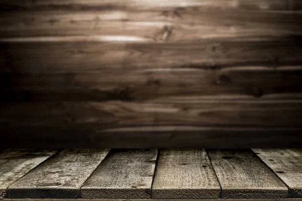 Sunmak ve ürün göstermek için boş ahşap Resepsiyon.