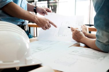 Mimari Proje ortak çalışma için Toplantı mühendisi.