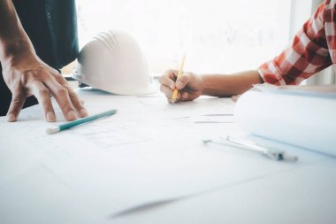 Mimari Proje ortak çalışma için Toplantı mühendisi.