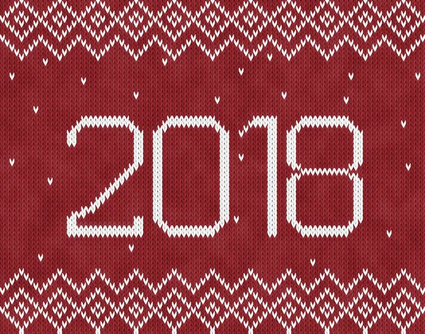 Ano Novo 2018 com fundo de textura de malha . — Fotografia de Stock
