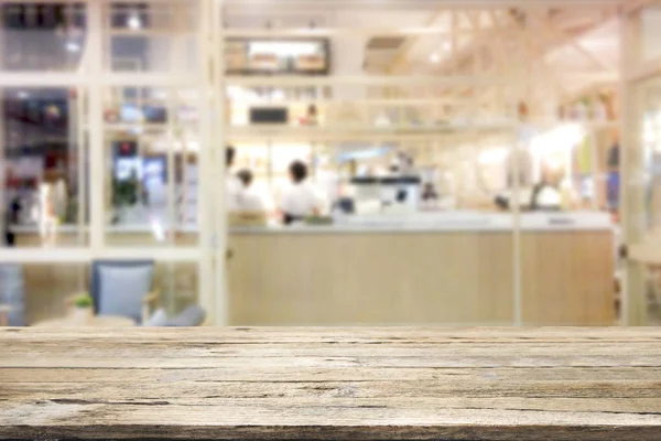 Plateau de table en bois sur fond café . — Photo