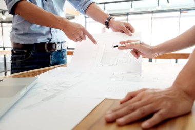 Mimari Proje ortak çalışma için Toplantı mühendisi.