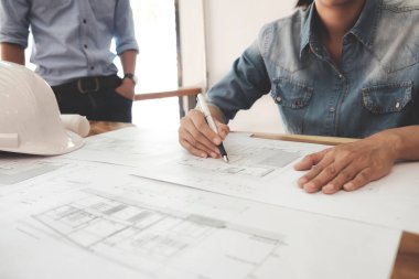 Mimari Proje ortak çalışma için Toplantı mühendisi.