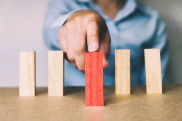 Conceito Negócio Escolher Pessoa Ideia Muitos Candidatos Diferentes Fechar Mão — Fotografia de Stock