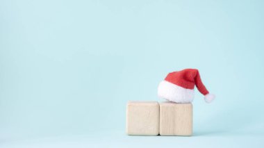 Noel ya da Yeni Yıl Minimum konsept kopyalama alanı arkaplanı. 