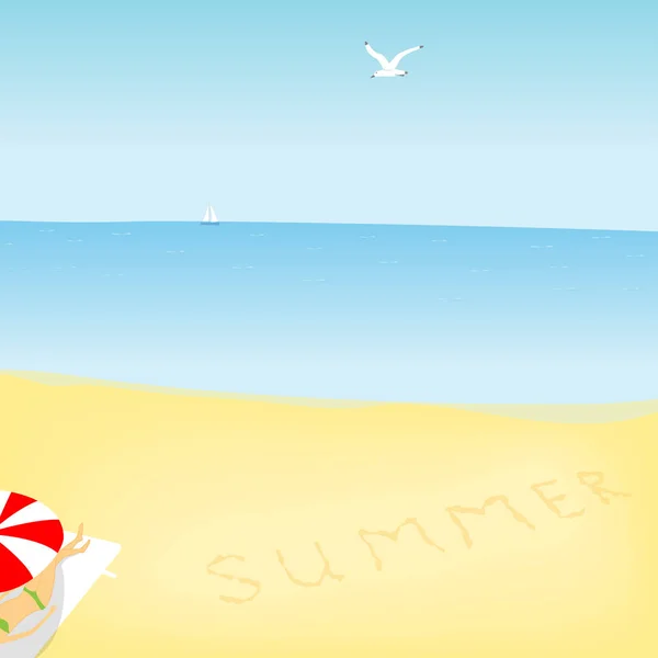 Лето и море — стоковый вектор