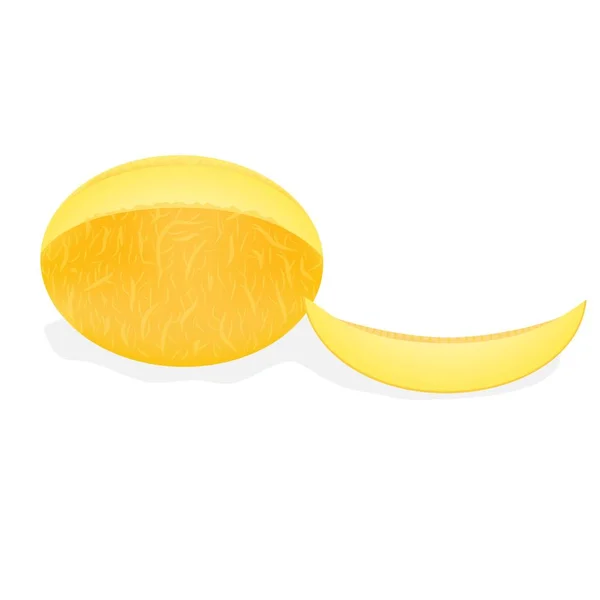Skivad melon på en vit bakgrund — Stock vektor