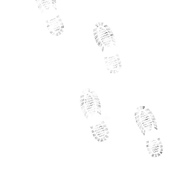 在白色背景上的脚印 — 图库照片