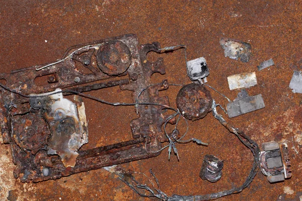 Extreme Rusted Computer Computer Components Background Stock Picture