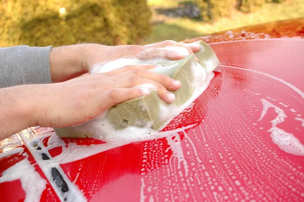 Lavar o carro — Fotografia de Stock