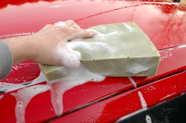 Lavando el coche — Foto de Stock
