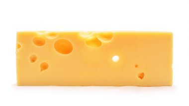 Beyaz arka plan üzerinde izole emmentaler peynir