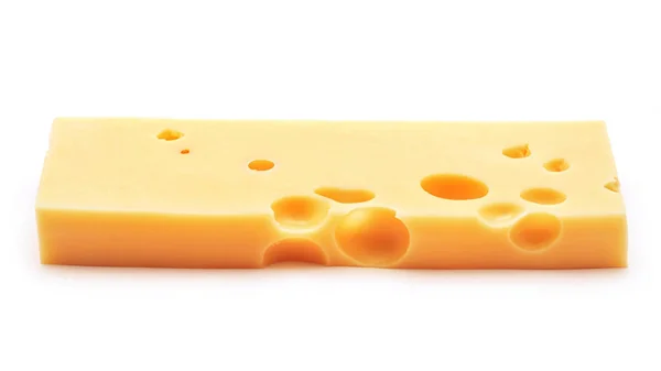 Сыр emmentaler изолированы на белом фоне — стоковое фото