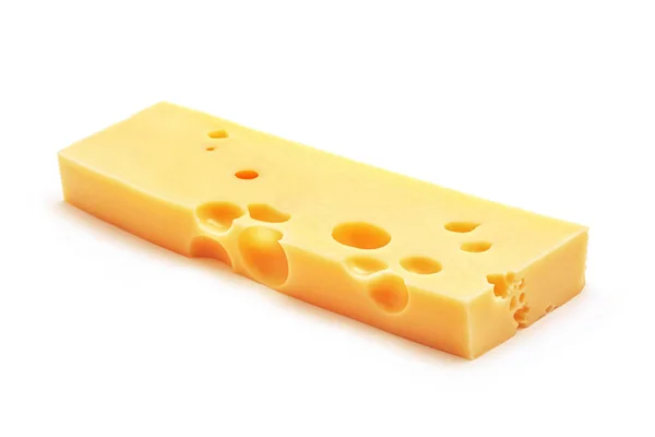 Сыр emmentaler изолированы на белом фоне — стоковое фото