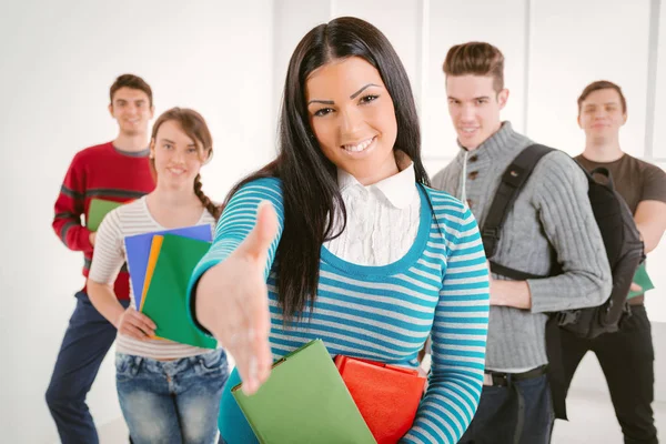 Beautiful young students — Stock Photo, Image