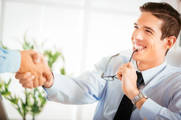 Successful businessmen shaking hands — Stock Photo, Image