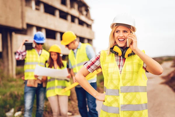 Framgångsrika arkitekter Team — Stockfoto