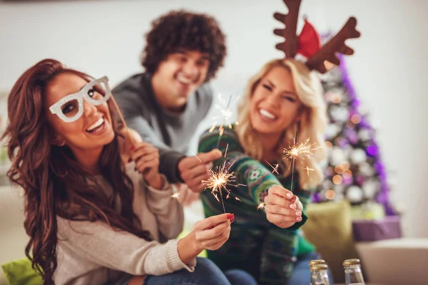 Cheerful friends having fun — Stock Photo, Image