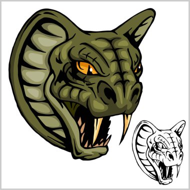 Cobra Head Mascot - vector illustration vector Cobra Head Mascot - vector illustration vector