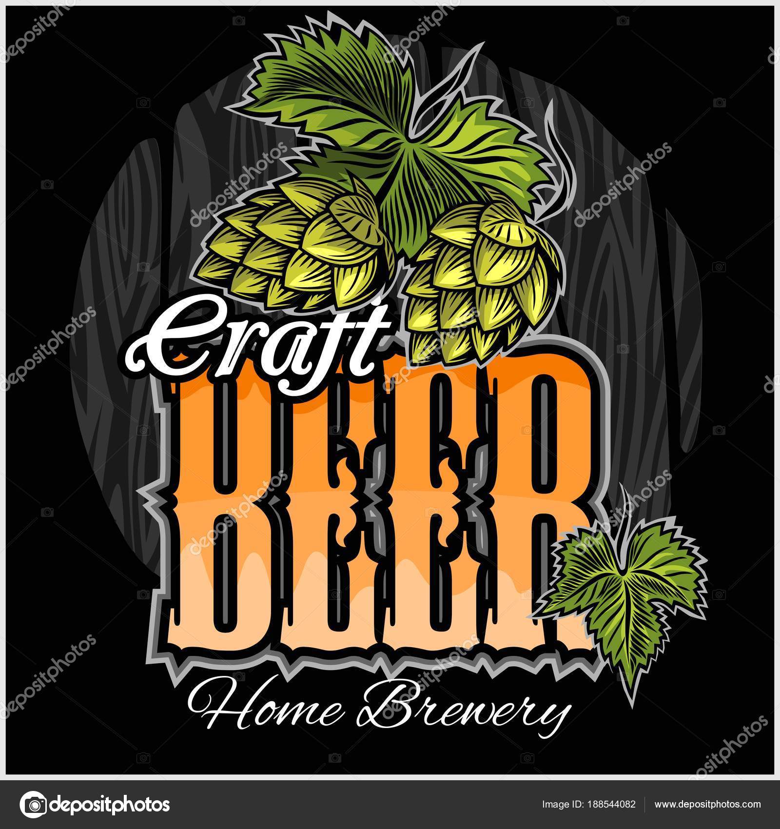 Beer hop illustration. Engraved style illustration. Vintage beer hop