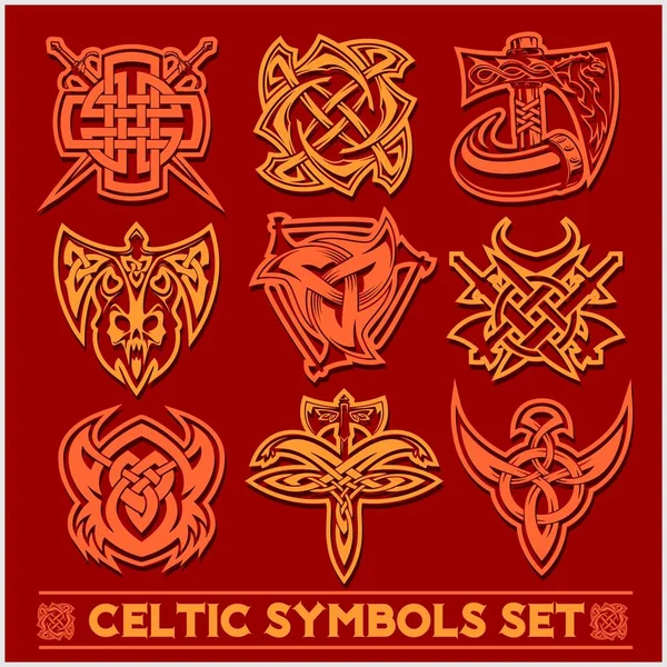 Set of Celtic symbols icons vector.