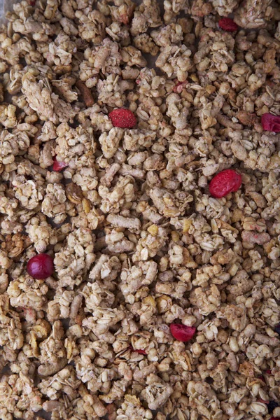 Granola for morning breakfast background