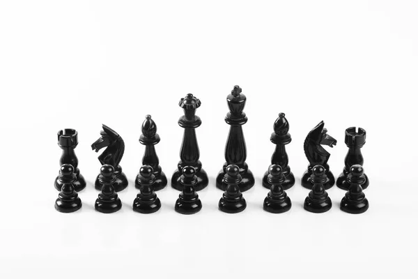 Squadra scacchi neri — Foto Stock