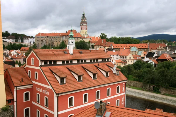 Castillo en Cesky Krumlov, República Checa, Chequia, Patrimonio Unesco . —  Fotos de Stock
