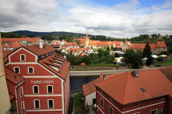 Castillo en Cesky Krumlov, República Checa, Chequia, Patrimonio Unesco . —  Fotos de Stock