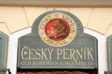Vintage el sanatları dükkan eski şehir, Cesky Krumlov içinde.