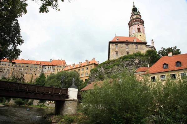 Slott i Cesky Krumlov, Tjeckien, Tjeckien, Heritage Unesco. — Stockfoto