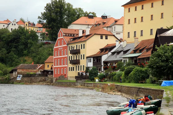 Oude stad van Cesky Krumlov, Tsjechië, erfgoed Unesco. — Stockfoto