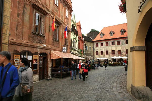Altstadt in cesky krumlov, Tschechien, UNESCO-Weltkulturerbe. — Stockfoto