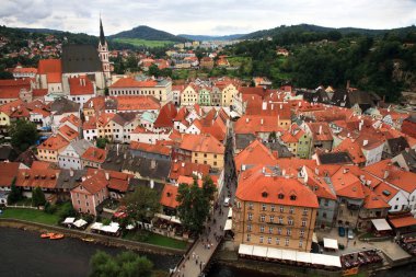 Cesky Krumlov Cesky Krumlov Castle, Çek Cumhuriyeti tarihi kent manzaralarını