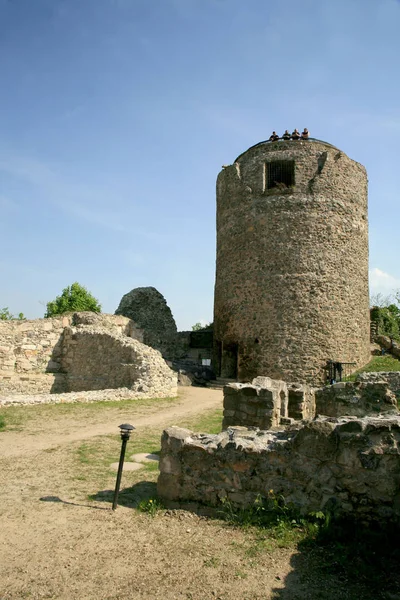 Ruins Medieval Castle Old Castle Tower Made Available Tourists Small — Stock Photo, Image