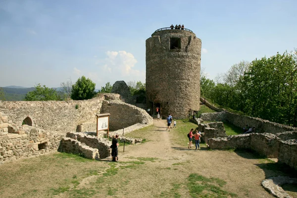 Ruinas Castillo Medieval Antiguo Castillo Con Una Torre Disposición Los — Foto de Stock