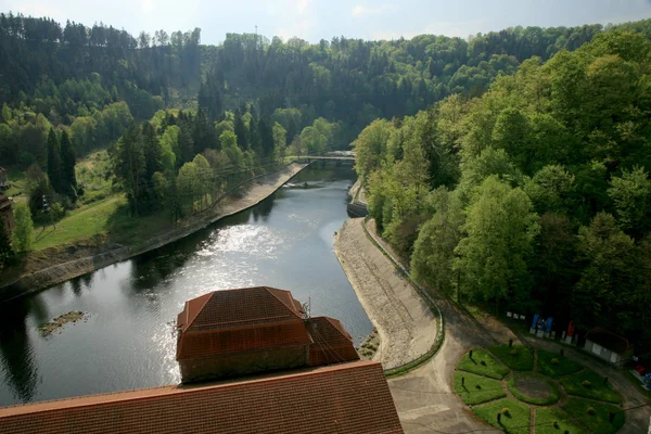 Waterkrachtcentrale Dam Bobr Rivier Pilchowice Polen Technisch Monument Toeristische Attractie — Stockfoto