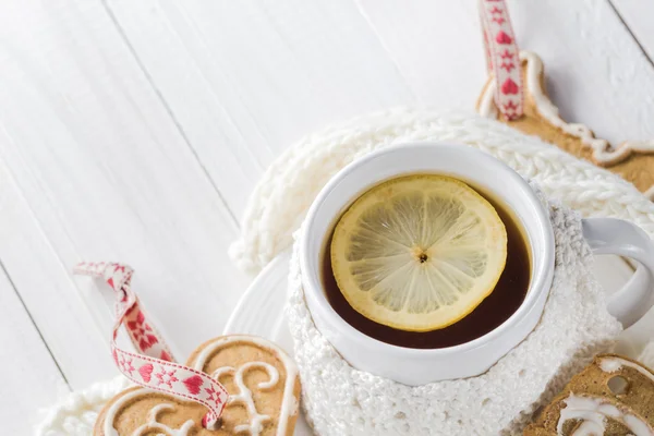 天冷圣诞热奶茶 — 图库照片