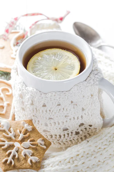 Thé chaud de Noël avec jours froids — Photo