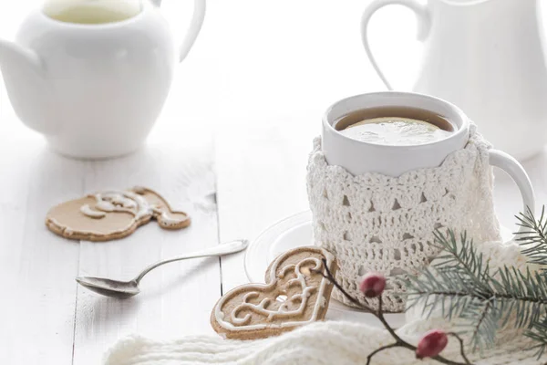 Té caliente de Navidad con días fríos —  Fotos de Stock