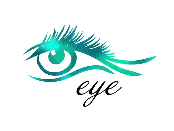 Logo astratto stilizzato occhio. L'oggetto dell'occhio umano. Illustrazione vettoriale — Vettoriale Stock
