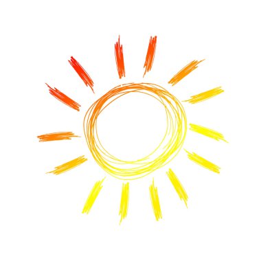 Sembol güneş çizgisi. Vektör