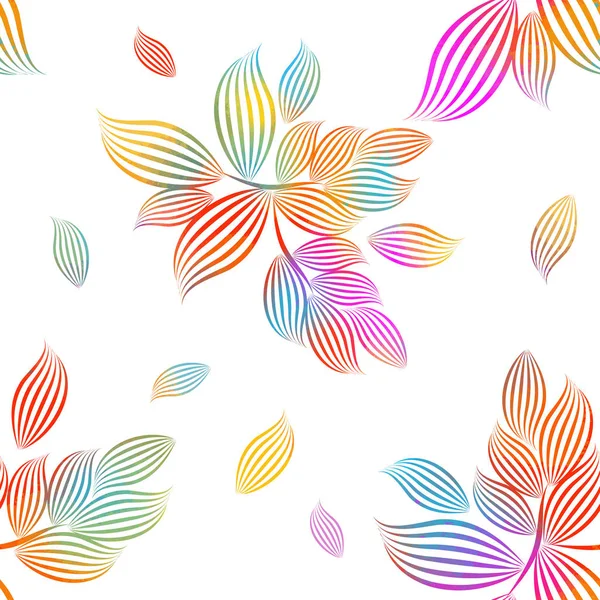 Mehrfarbige nahtlose Hintergrund von Blumen. Vektor — Stockvektor