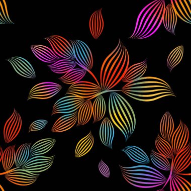 Çiçeklerin çok renkli, pürüzsüz arkaplanı. Vektör illüstrasyonu