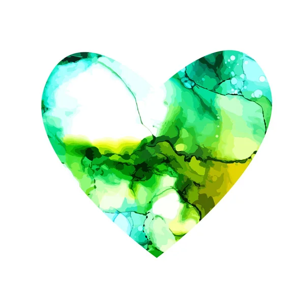 Watercolor heart. Mixed media. Vector illustration — 스톡 벡터