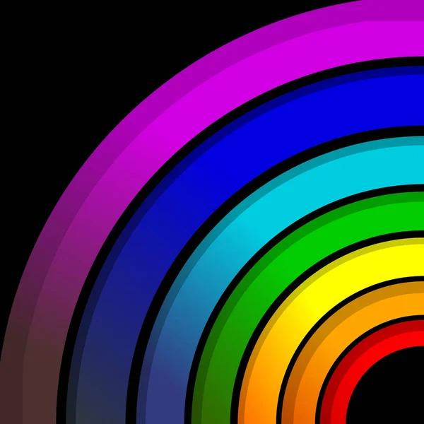 De achtergrond is een regenboog. Vectorillustratie — Stockvector